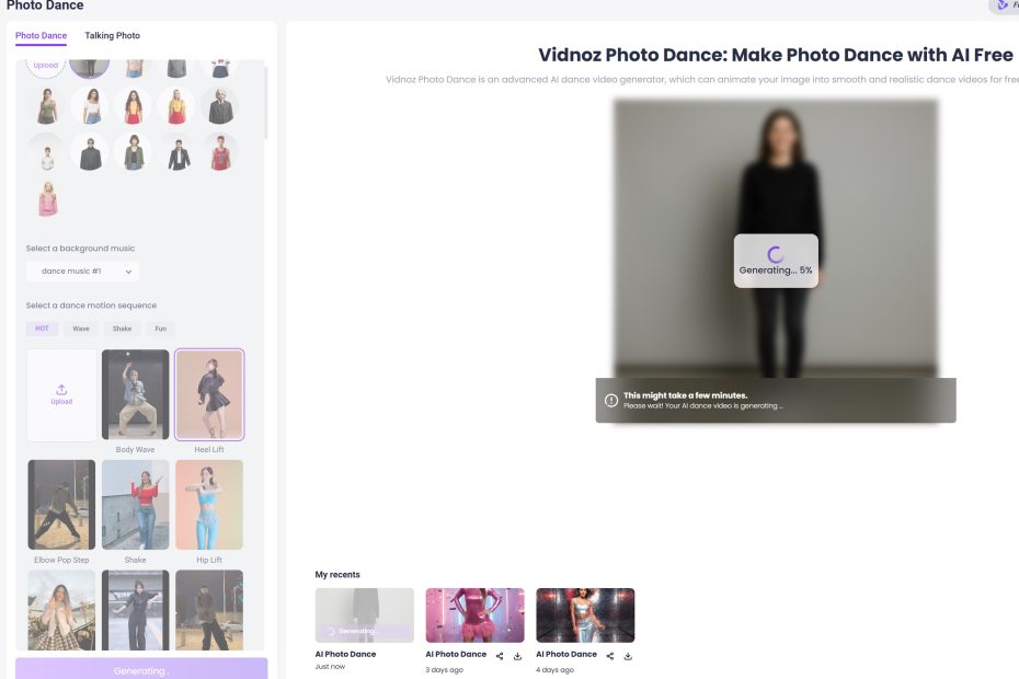 vidnoz photo dance – amikor egy fotó táncra kel ai val ss